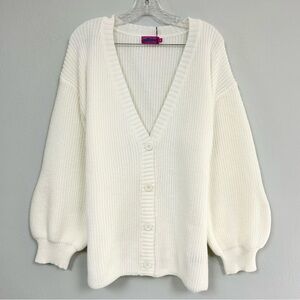 EDIKTED 💘 Oversized Balloon Sleeve Knit Cozy Cardigan - Fits Medium - Size XS